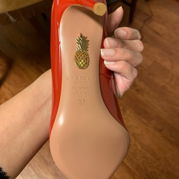 Aquazzura Shiva Cutout Pumps - Red - Size 7 - Picture 4 of 6